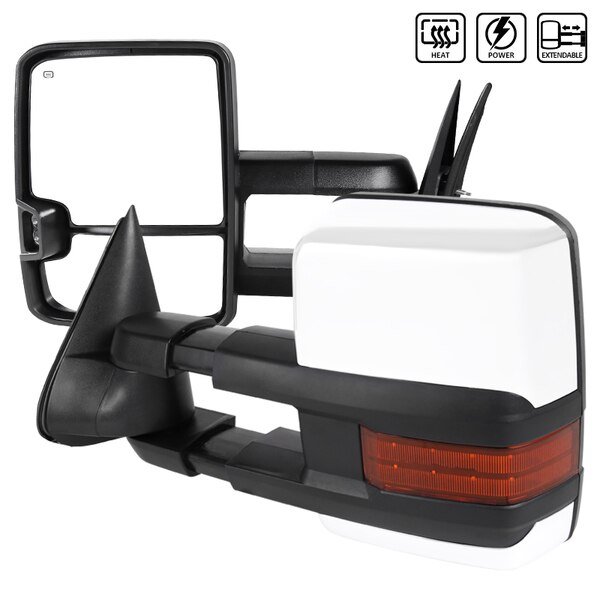 03-06 Chevrolet Silverado Towing Mirror Chrome Cvr Power Heated LED, Spec-D Tuning, Mfr#: RMX-SIV03G2LEDHP-FS